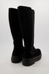 Bottes en cuir, tige XXL, empiècement élastique, largeur H