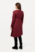 Mini-jurk, asymmetrische rok, V-hals, lange mouwen