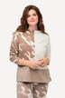 Shirt, colourblocking, opstaande kraag, lange mouwen, biologisch katoen