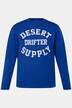 Langærmet t-shirt, broderi, rund hals, op til 8XL