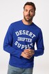 Langærmet t-shirt, broderi, rund hals, op til 8XL