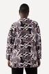 Jacquard-jakke med blomstermotiv og høj krave med V-udskæring