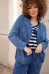 Sweatblazer, jeanslook, reverskraag, lange mouwen