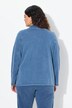 Sweatblazer, jeanslook, reverskraag, lange mouwen
