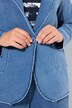 Sweatblazer, jeanslook, reverskraag, lange mouwen