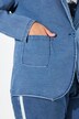 Sweatblazer, jeanslook, reverskraag, lange mouwen