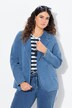 Sweatblazer, jeanslook, reverskraag, lange mouwen