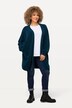 Cardigan dal taglio oversize e aperto in ciniglia con scollo a V