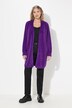 Chaqueta de punto de chenilla, oversize, cuello en V, forma abierta