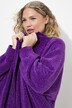 Chaqueta de punto de chenilla, oversize, cuello en V, forma abierta