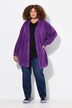 Chaqueta de punto de chenilla, oversize, cuello en V, forma abierta