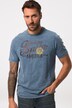 Camiseta, media manga, jersey flameado, tinte índigo, hasta la talla 8 XL