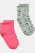 Chaussettes à bord roulotté, lot de 2, fleurs