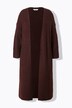 Cardigan long oversized à manches longues, coupe ouverte