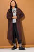 Cardigan long oversized à manches longues, coupe ouverte