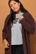 Cardigan long oversized à manches longues, coupe ouverte