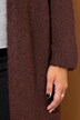 Cardigan long oversized à manches longues, coupe ouverte