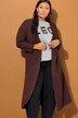 Cardigan long oversized à manches longues, coupe ouverte