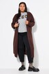 Cardigan long oversized à manches longues, coupe ouverte