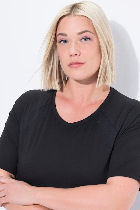 Functioneel shirt, sneldrogend, V-hals, korte mouwen