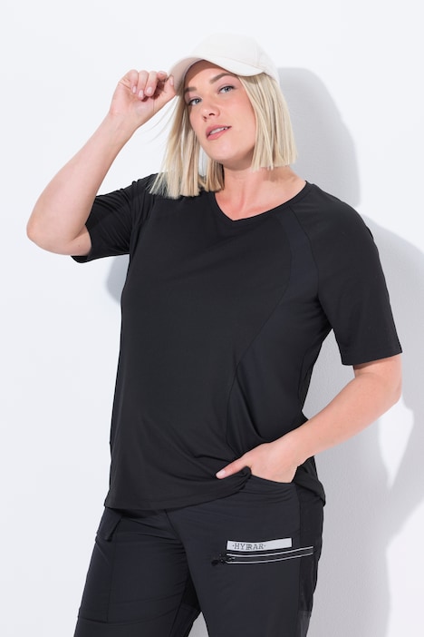 Functioneel shirt, sneldrogend, V-hals, korte mouwen