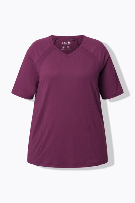 Functioneel shirt, sneldrogend, V-hals, korte mouwen