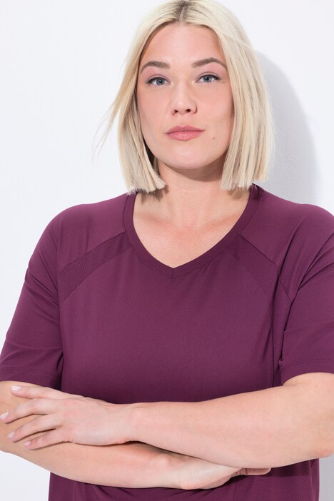 Functioneel shirt, sneldrogend, V-hals, korte mouwen