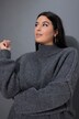 Trui, oversized, extra zacht breigoed, opstaande kraag, lange mouwen, premium