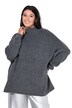 Svetr, oversize, extra jemný úplet, stojáček, dlouhé rukávy, Premium