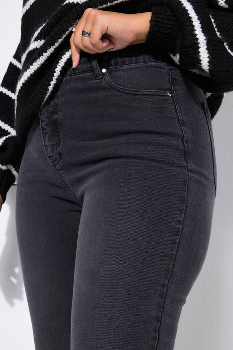 Mom-Jeans, Wide Legs, 5-Pocket, Elastikbund