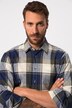 Leinenmix-Karohemd, Langarm, Kentkragen, Modern Fit, Tall