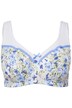 Odlehčující podprsenka, motýli, bez kostic, košíčky C-F