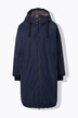 Funktionsjacke, oversized, Teddyfutter, Kapuze, 2-Wege-Zipper