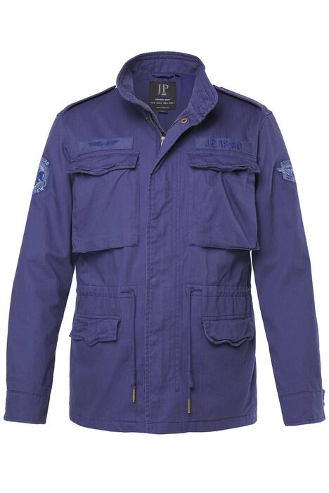 Polní bunda, bavlna, nášivky, vintage vzhled, do velikosti 8XL