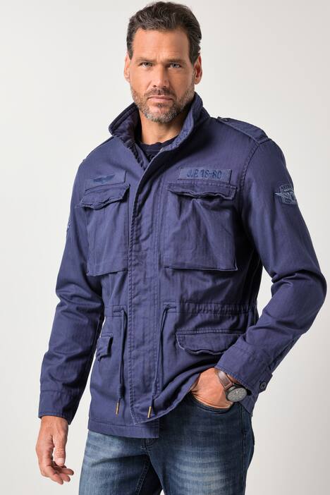JP1880 Fieldjacket, Baumwolljacke, Badges, Vintage Look, bis Gr. 8XL