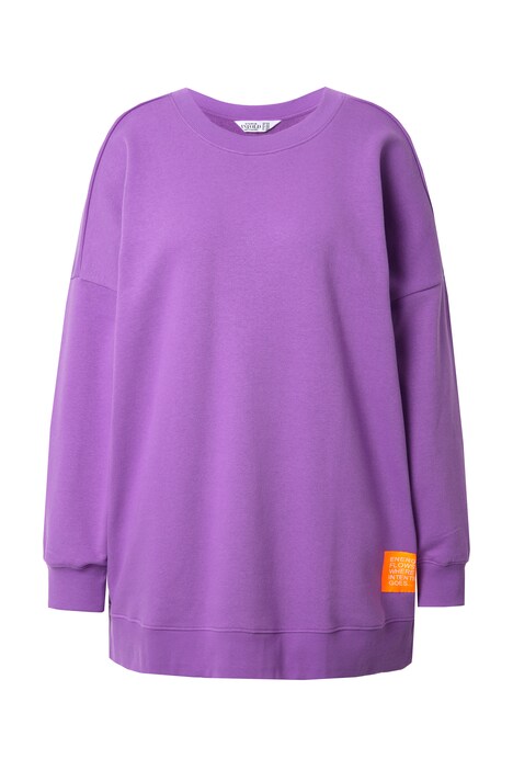 Mikina, oversize, nápis, kulatý výstřih, dlouhé rukávy