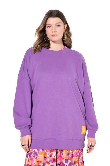 Mikina, oversize, nápis, kulatý výstřih, dlouhé rukávy