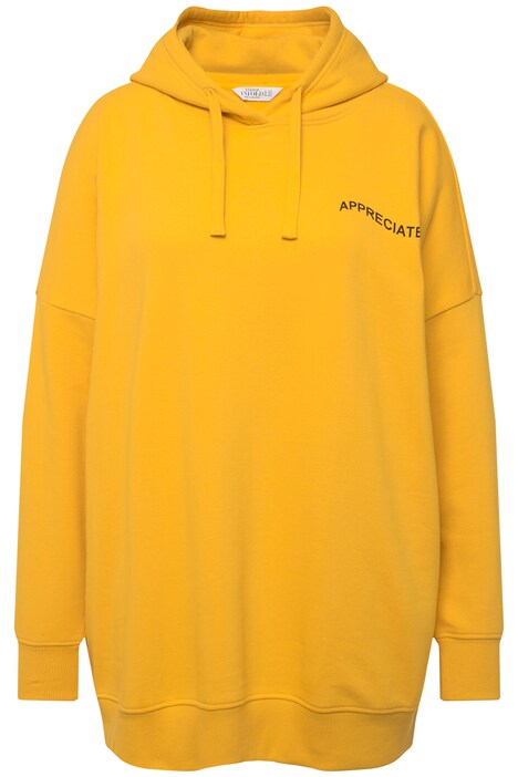 Mikina s kapucí, oversize, písmenkový potisk, kapuce, dlouhé rukávy