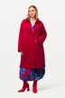 Manteau en lainage à col chemise et manches raglan, silhouette en A