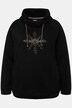 Sudadera, estrella de hielo, cuello alzado, bolsillos, manga larga