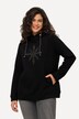 Sudadera, estrella de hielo, cuello alzado, bolsillos, manga larga