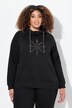 Sudadera, estrella de hielo, cuello alzado, bolsillos, manga larga
