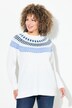 Pull norvégien à col rond et manches longues, tricot fin et doux
