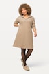 Midi-sweatjurk, wafelstructuur, glitter, capuchon, lange mouwen