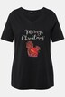T-shirt de Noël à manches courtes et col V, motif écureuil