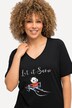 T-shirt de Noël à col en V et manches courtes, collection Classic, motif panda