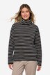 Pullover, stribet fleece, ostående krave, lange ærmer, OEKO-TEX