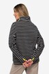 Pullover, stribet fleece, ostående krave, lange ærmer, OEKO-TEX