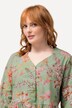 Robe tunique, imprimé floral, décolleté en V, manches 3/4