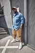 STHUGE denim overhemd, lange mouwen, kentkraag, modern fit, tot 8XL